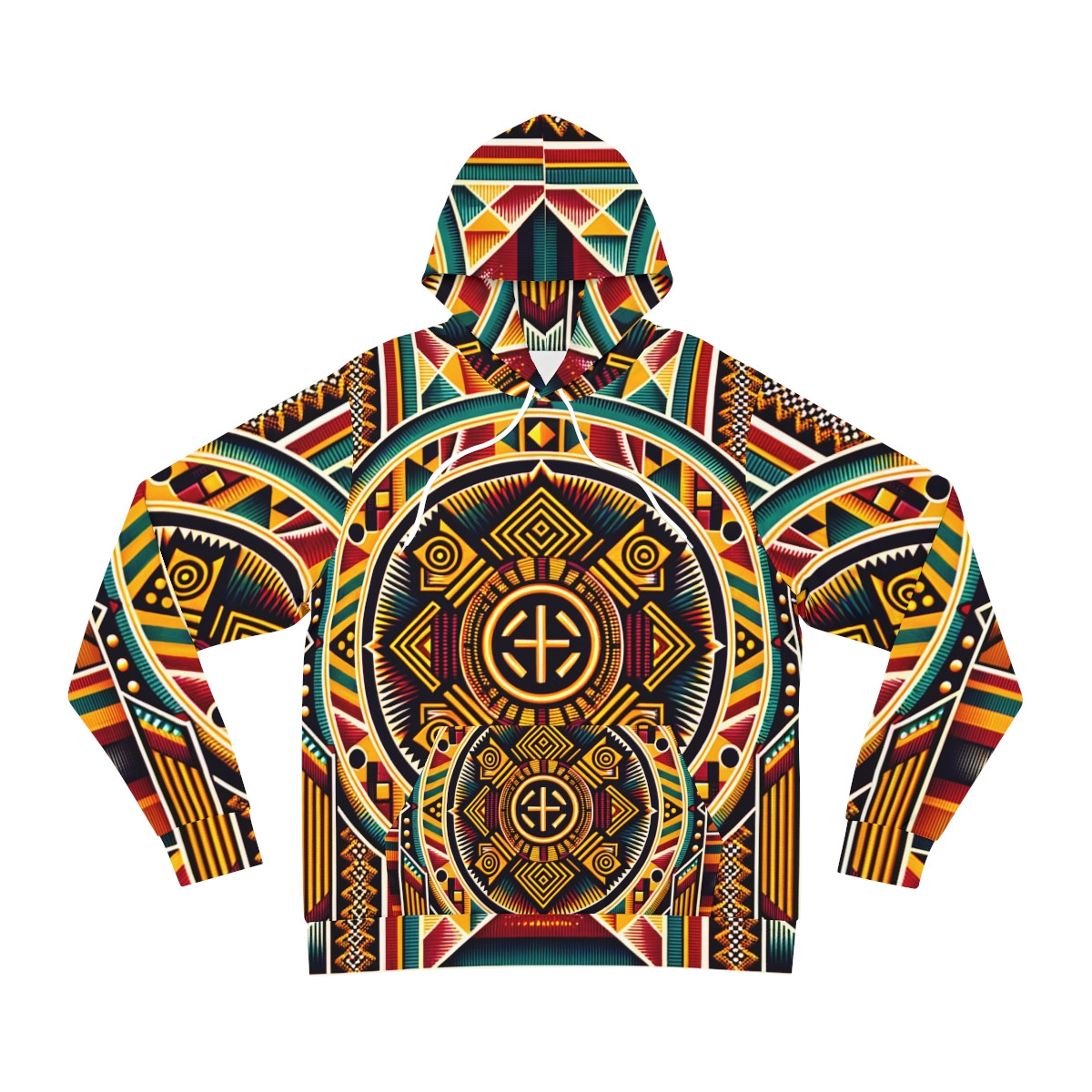 "Kente Kaleidoscope Unisex Fusion Hoodie"