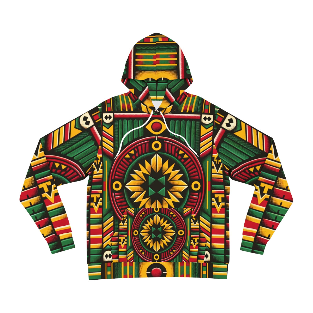 "Kente-Kaleidoscope Unisex Fusion Hoodie"