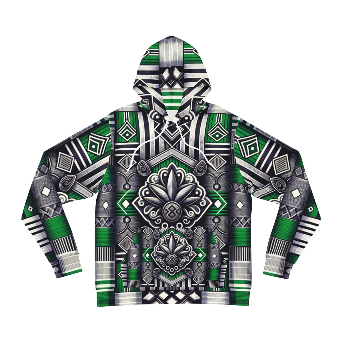 "Kente Kaleidoscope Unisex Fusion Hoodie"