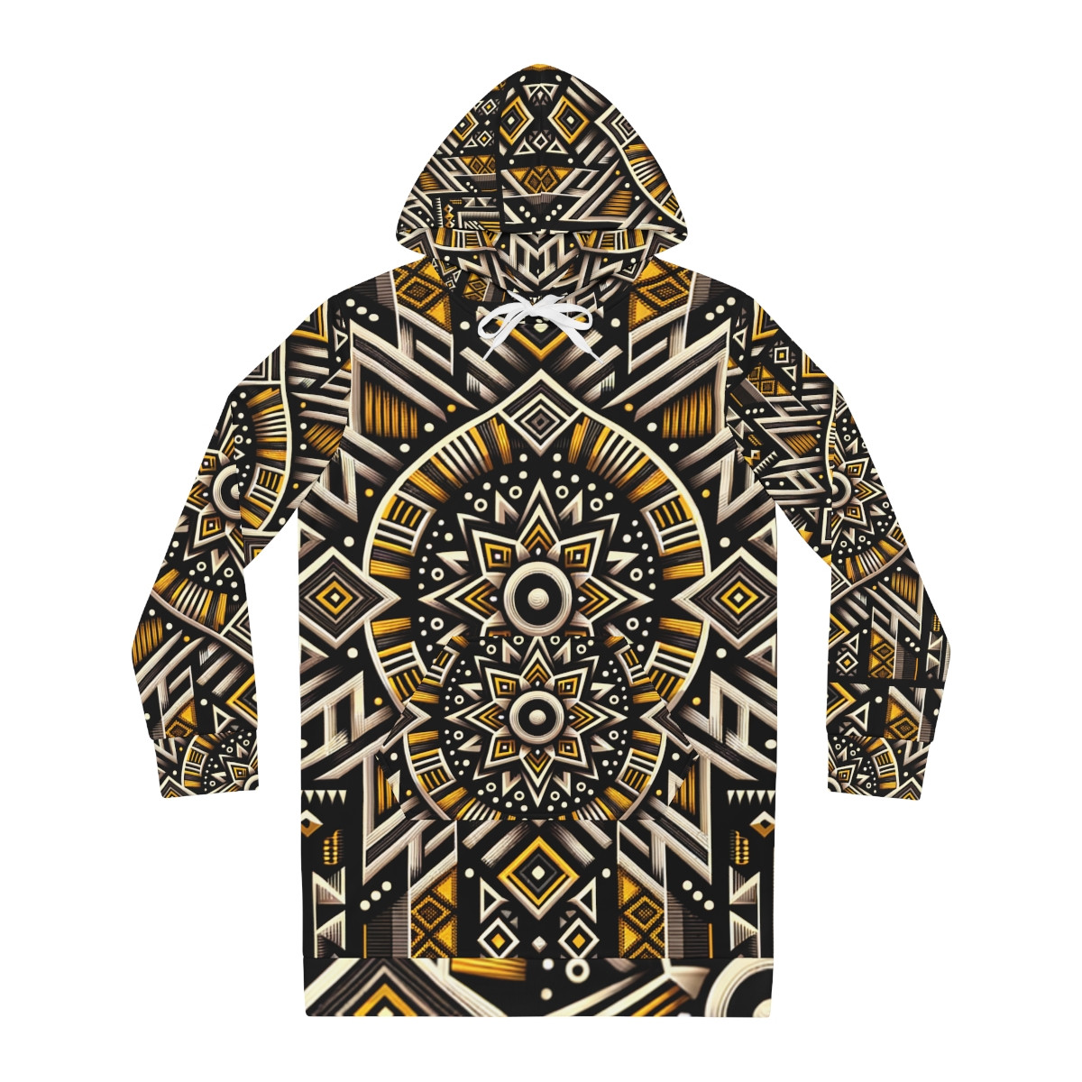 "Heritage Embrace Kente Women's Hoodie Dress"