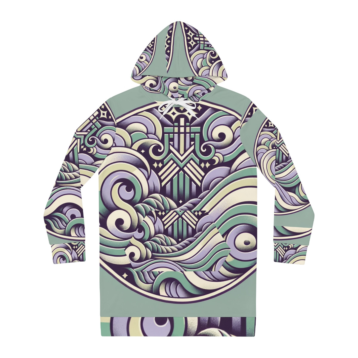 "Kente Kaleidoscope Women's Hoodie Dress"