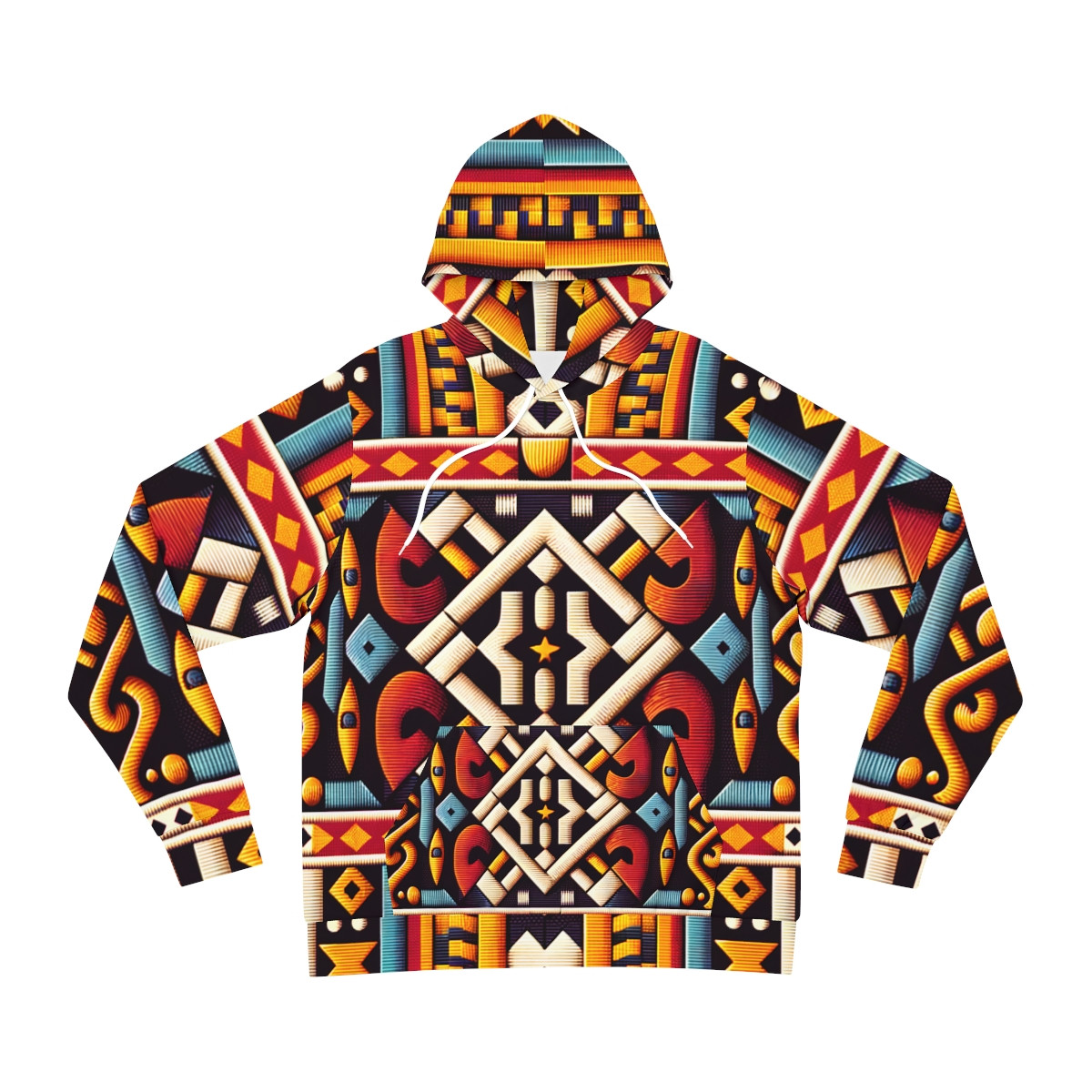 "Kente Kaleidoscope Unisex Fusion Hoodie"