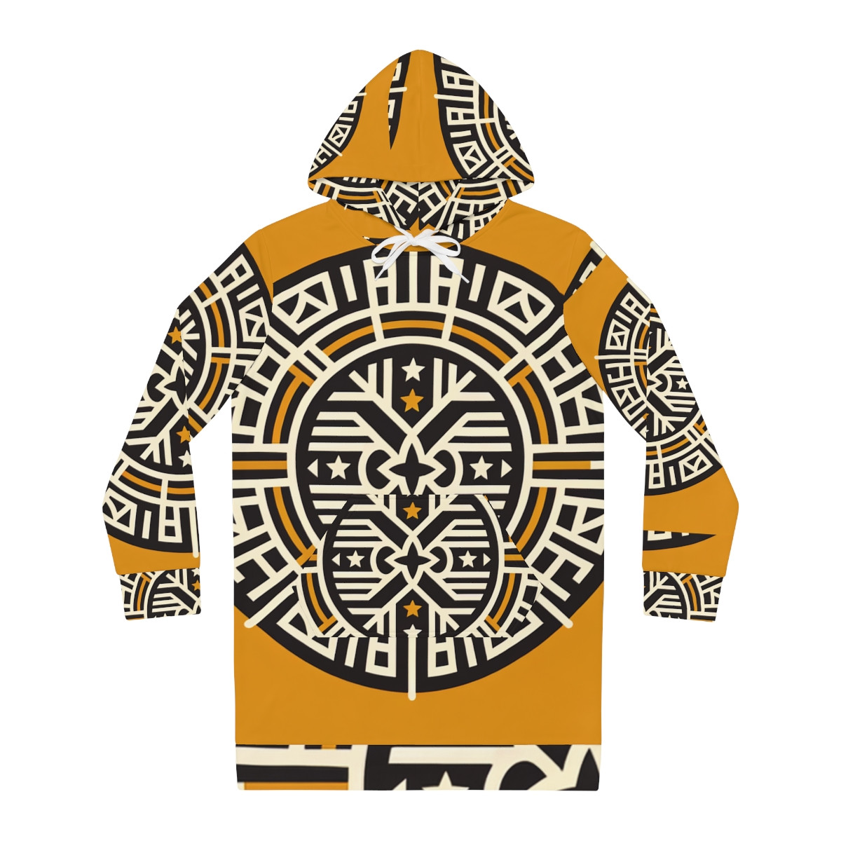 "Ashanti Elegance: Women's Kente Hoodie Dress"