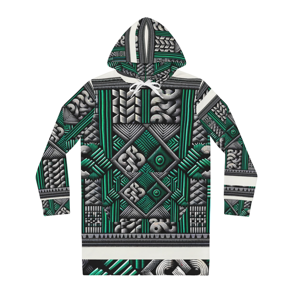 "Africana Radiance Women's Kente Allure Hoodie Dress"