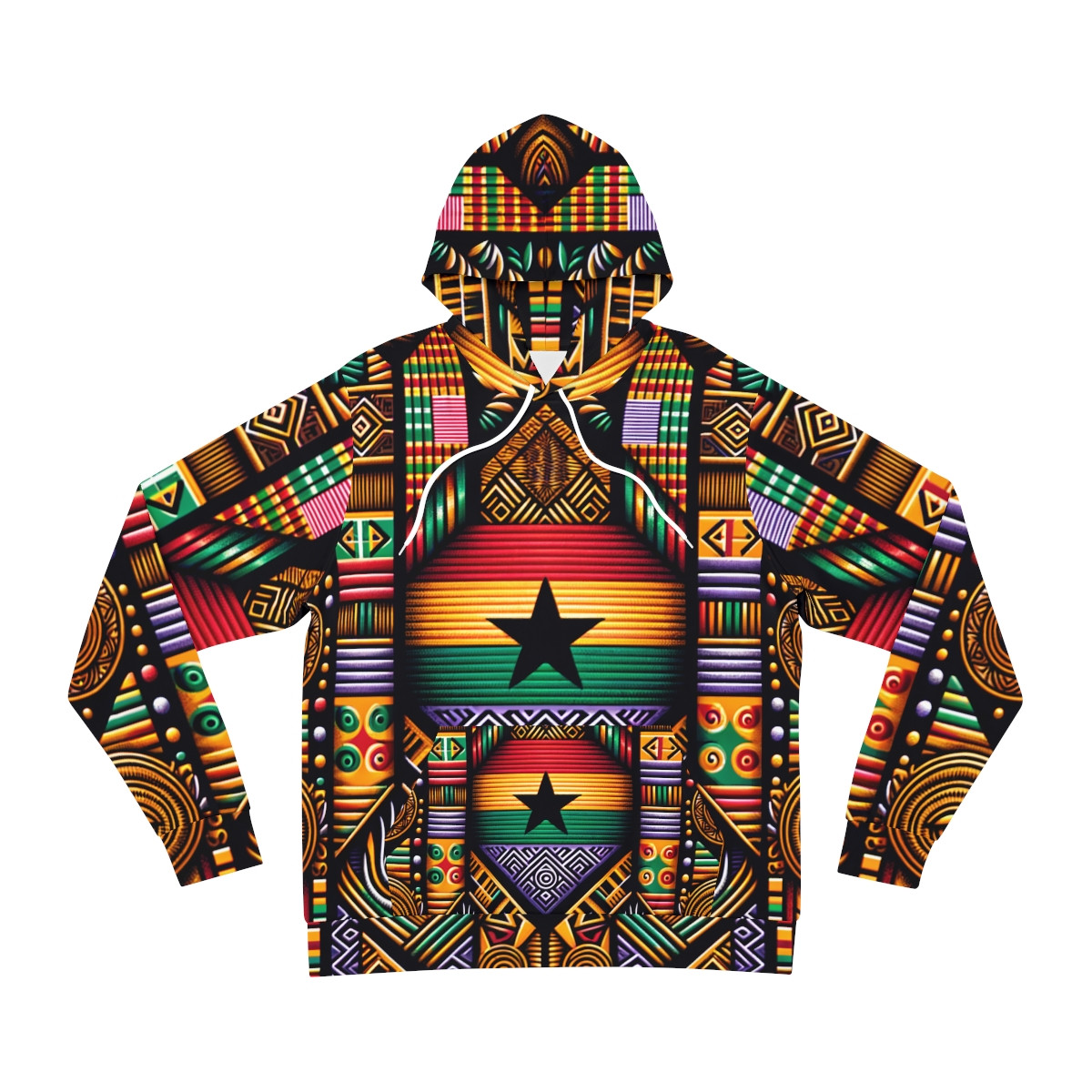 "AfroChic Kente Fusion Hoodie"