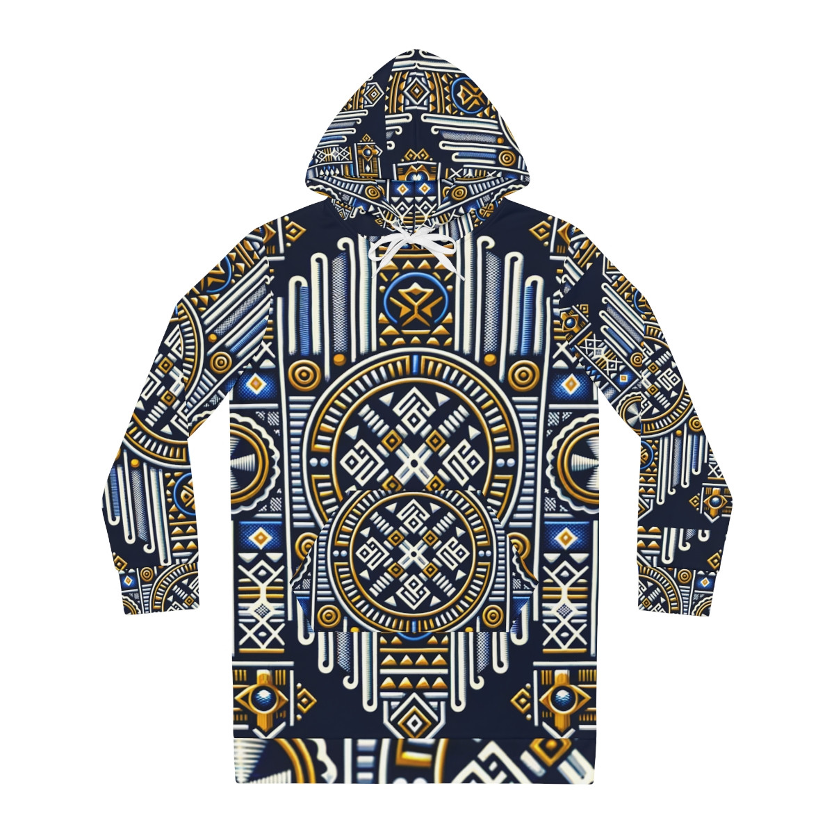 "Kente Kaleidoscope Women's Hoodie Dress"