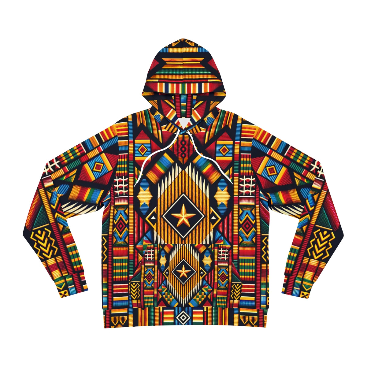 "Heritage Harmony Unisex Kente Hoodie"