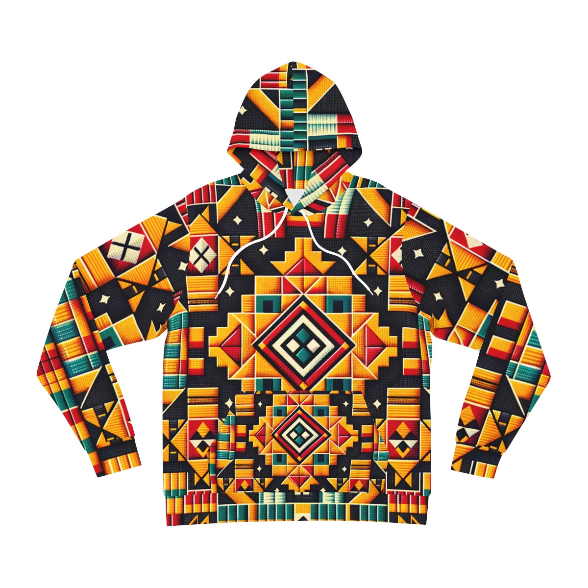 "Afrocentric Unity Kente Fusion Hoodie"