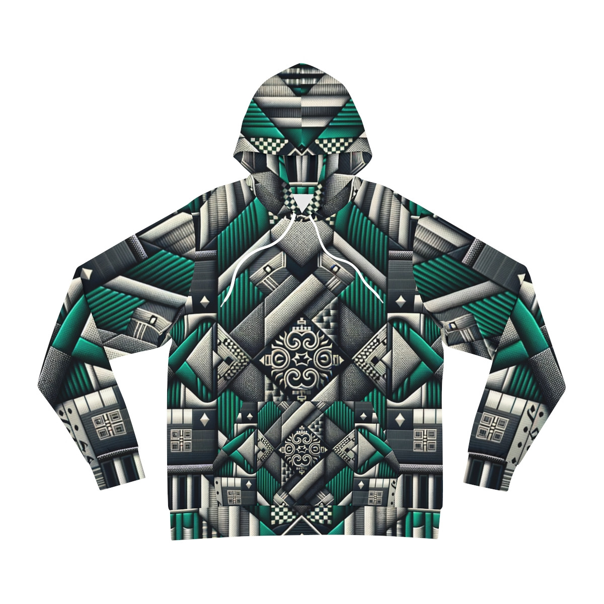 "AfroCentric Vogue Kente Fusion Hoodie"