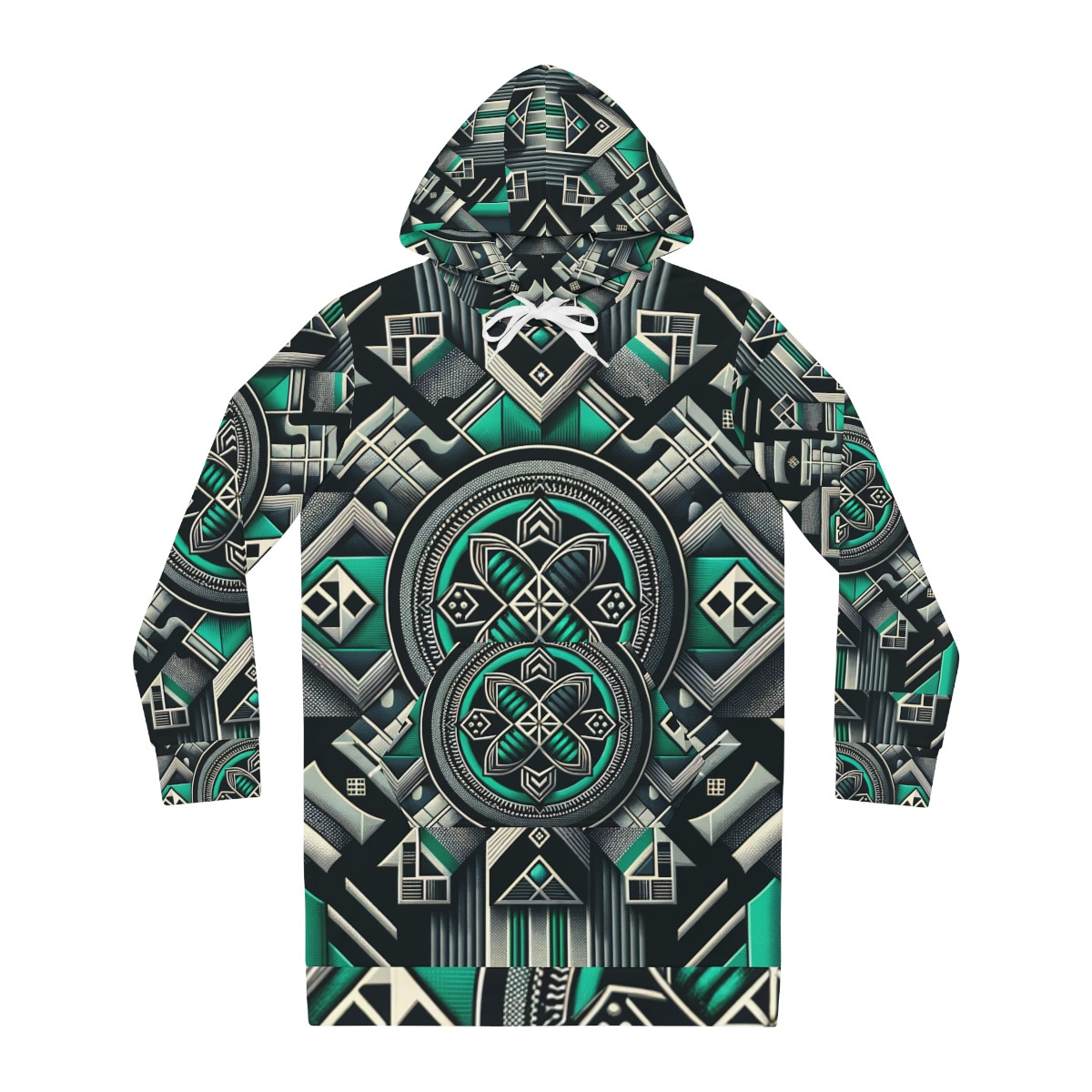 "AfroRoyale Kente Couture Hoodie Dress"
