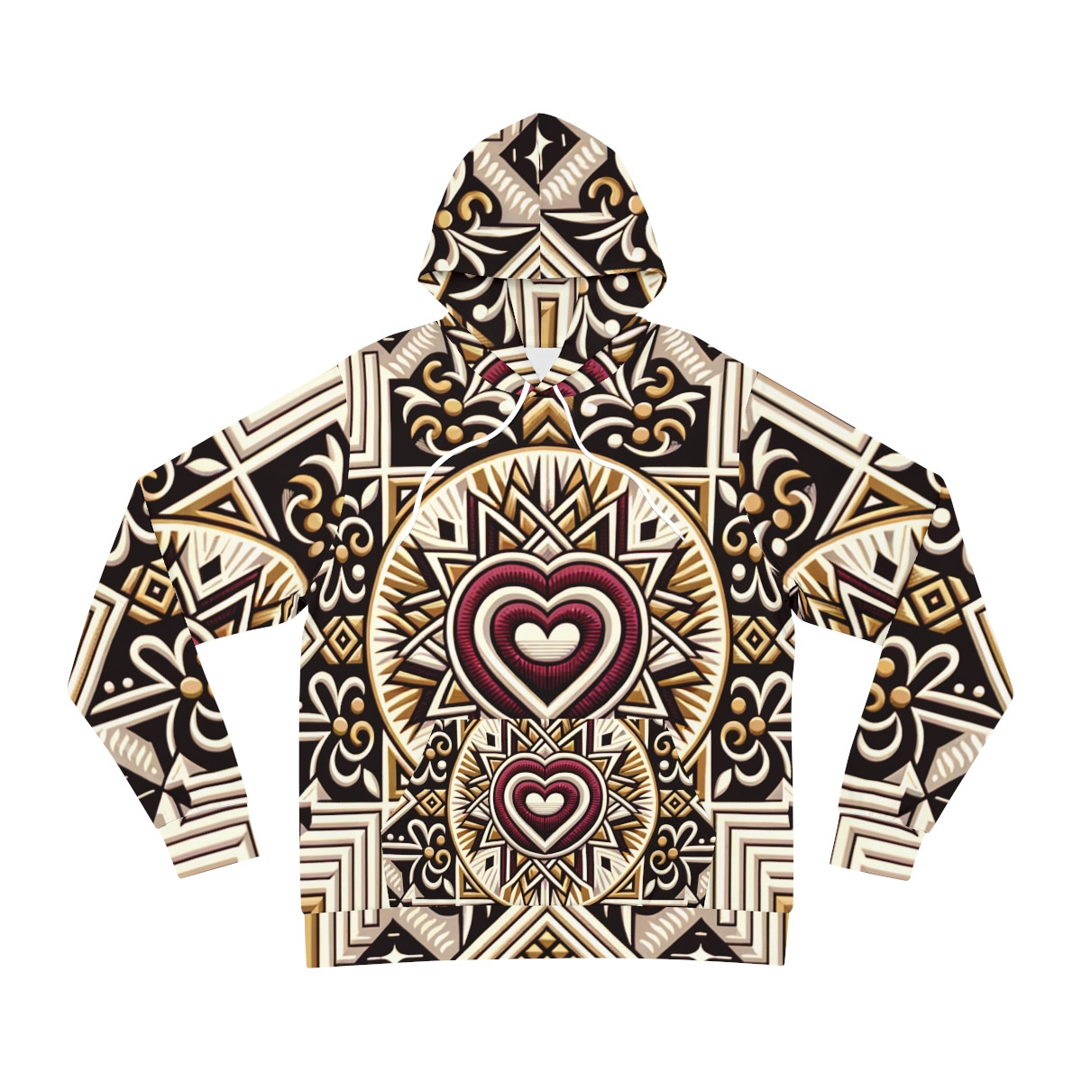 "Ankara Fusion: Unisex Kente Kaleidoscope Hoodie"