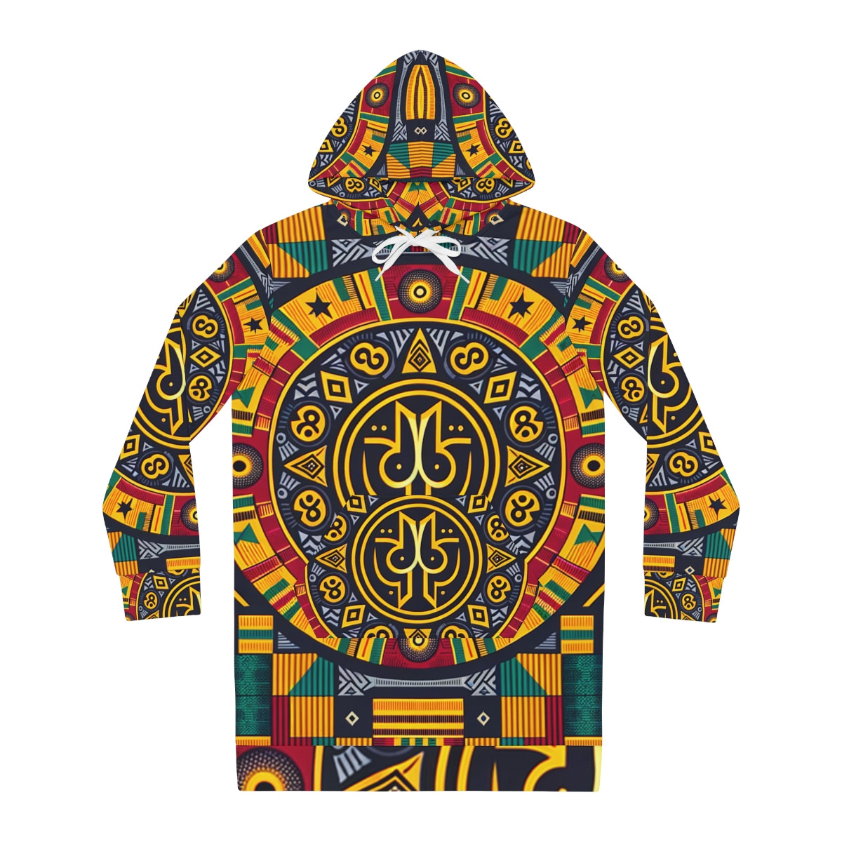 "Kaleidoscope Kente" Women's Hoodie Dress