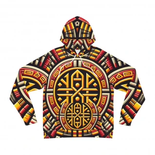 "AfroFusion Kente Kaleidoscope Unisex Hoodie"
