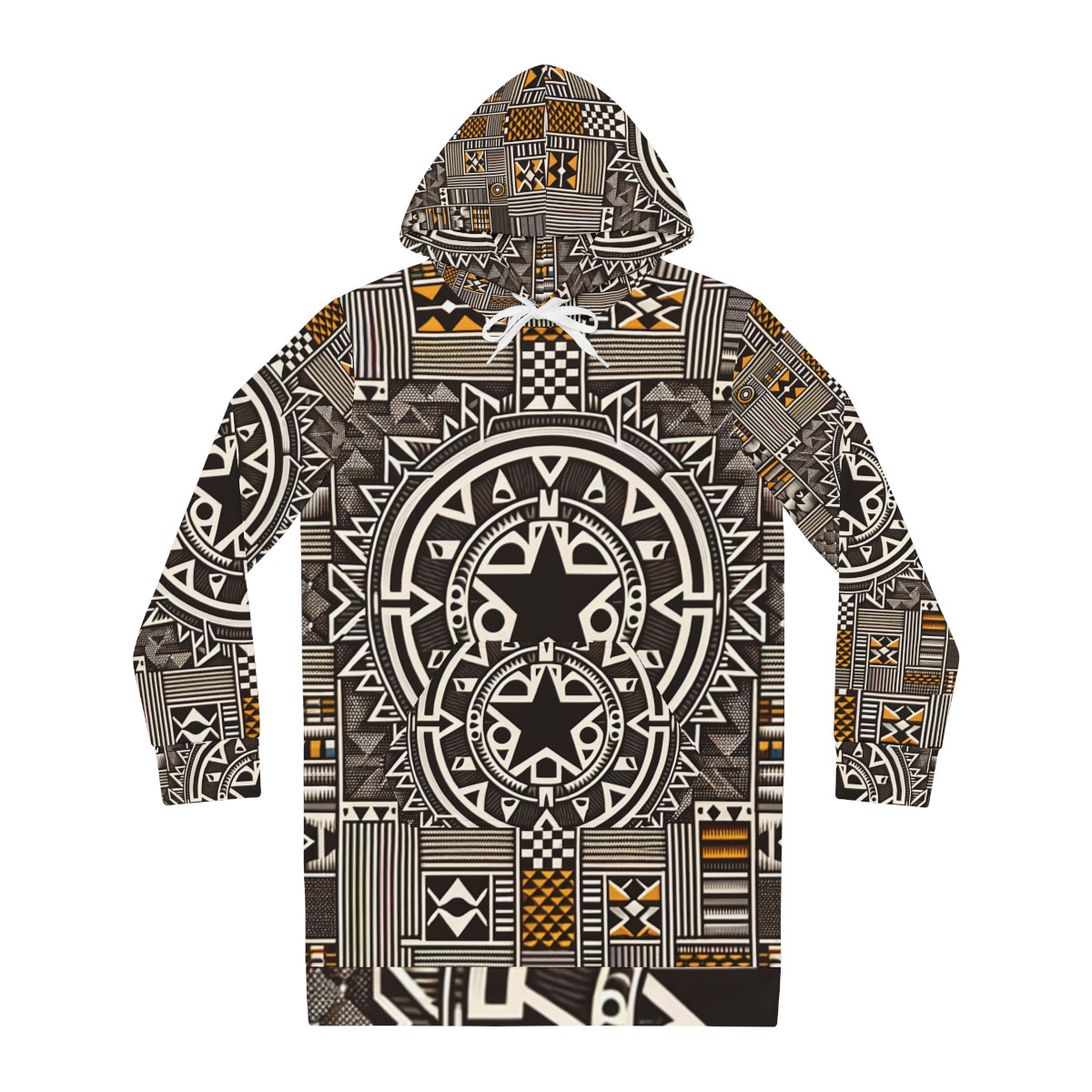 "African Essence Kente Hoodie Dress"