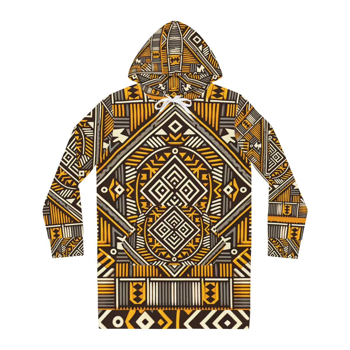 "Kente Harmony Women's Hoodie Dress"
