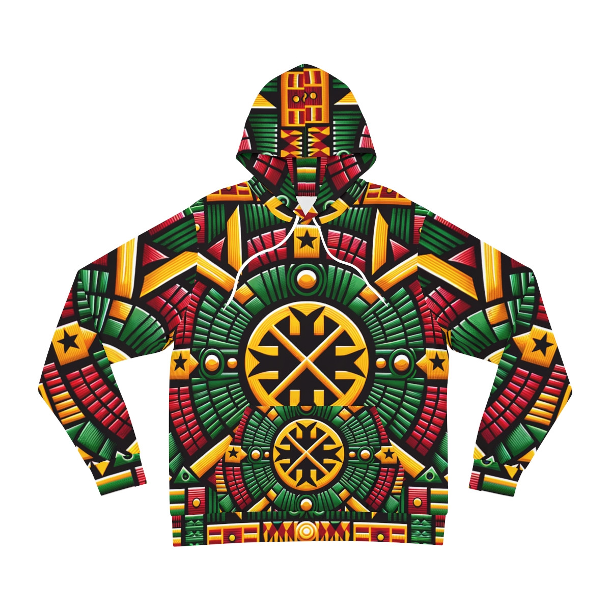 "Kente Kaleidoscope Unisex Fusion Hoodie"