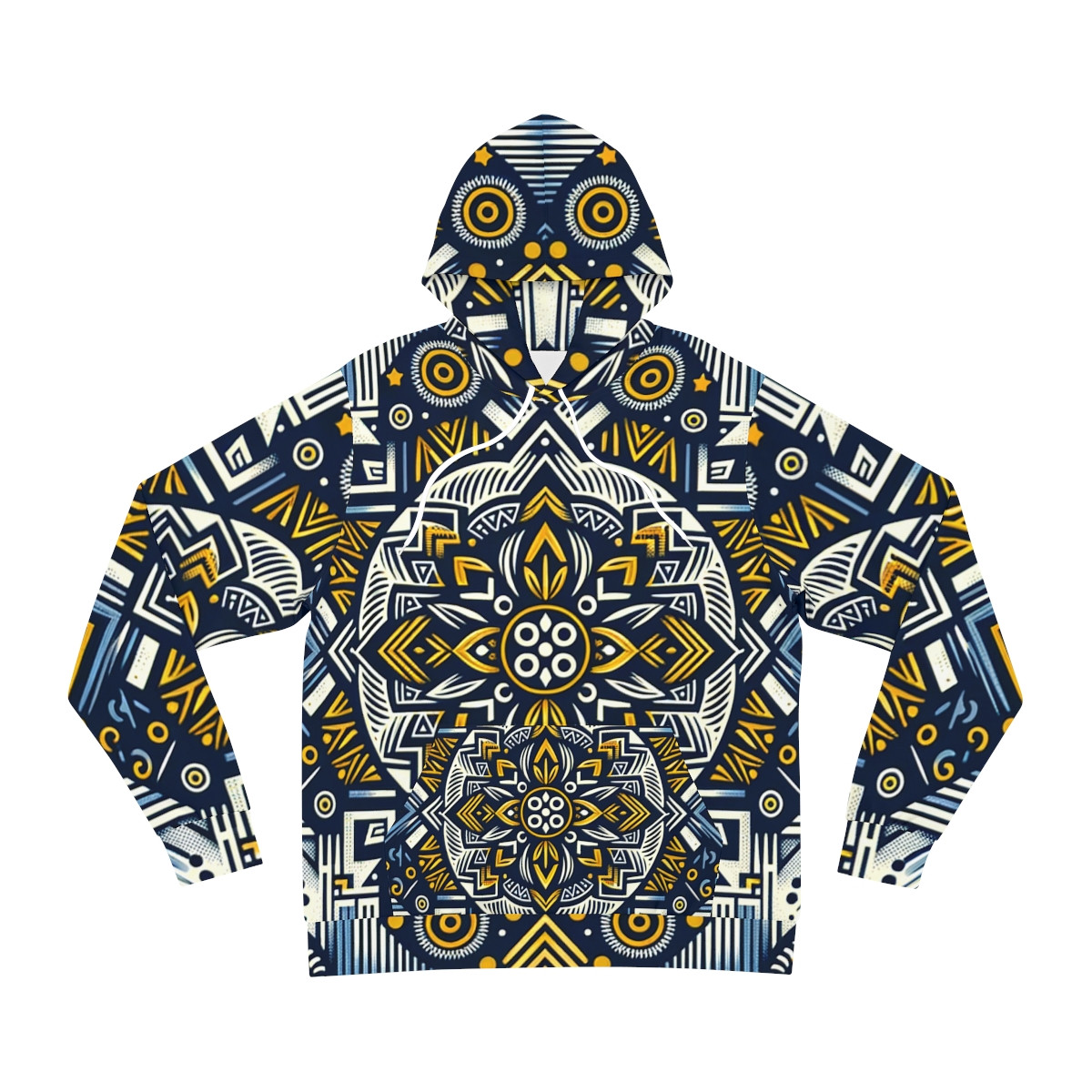 "Kente Kaleidoscope Unisex Fusion Hoodie"
