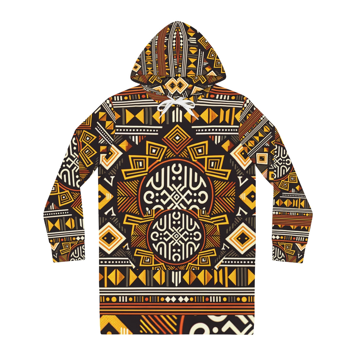 "Kente Kaleidoscope Women's Hoodie Dress"