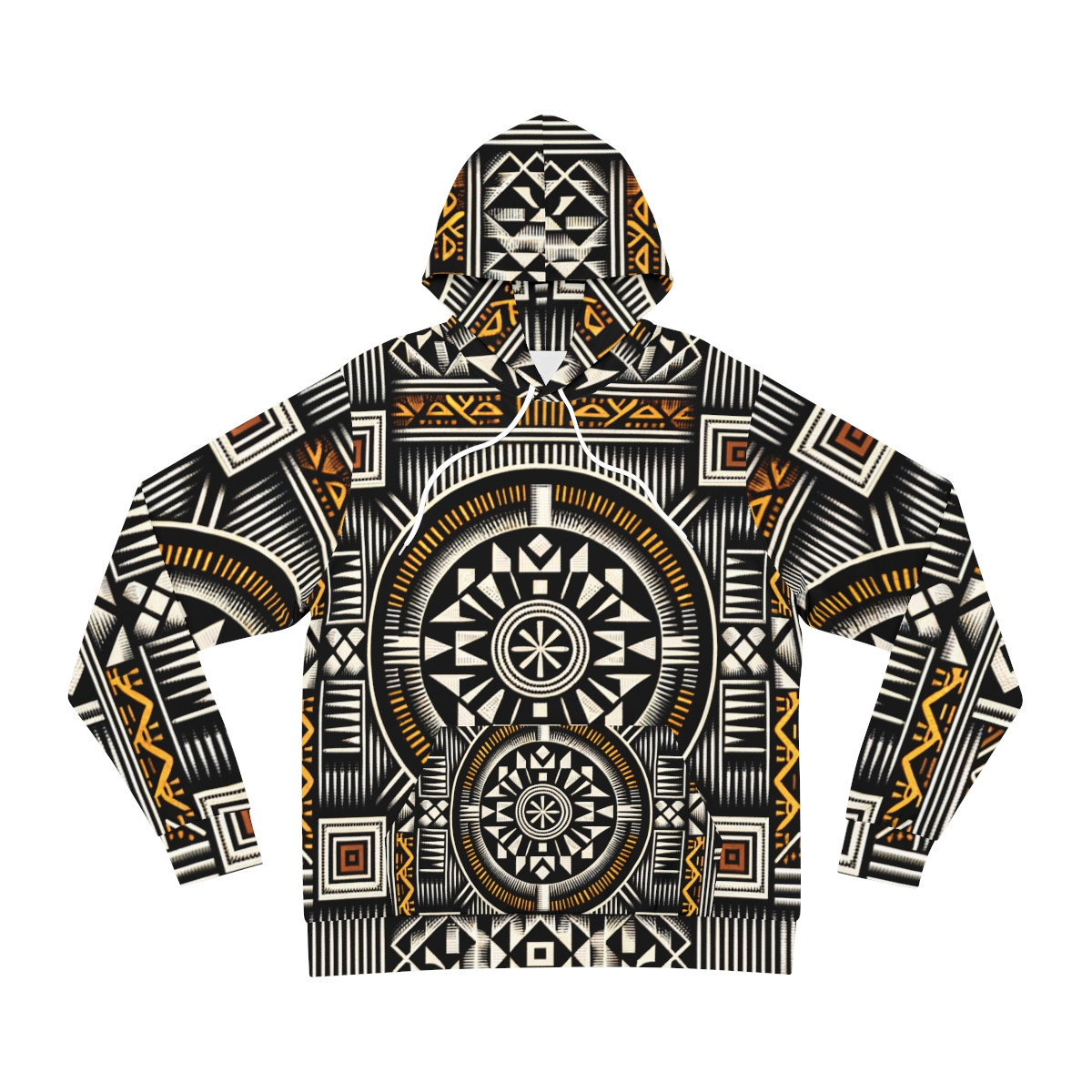 "Cultural Fusion Kente Allure Unisex Hoodie"