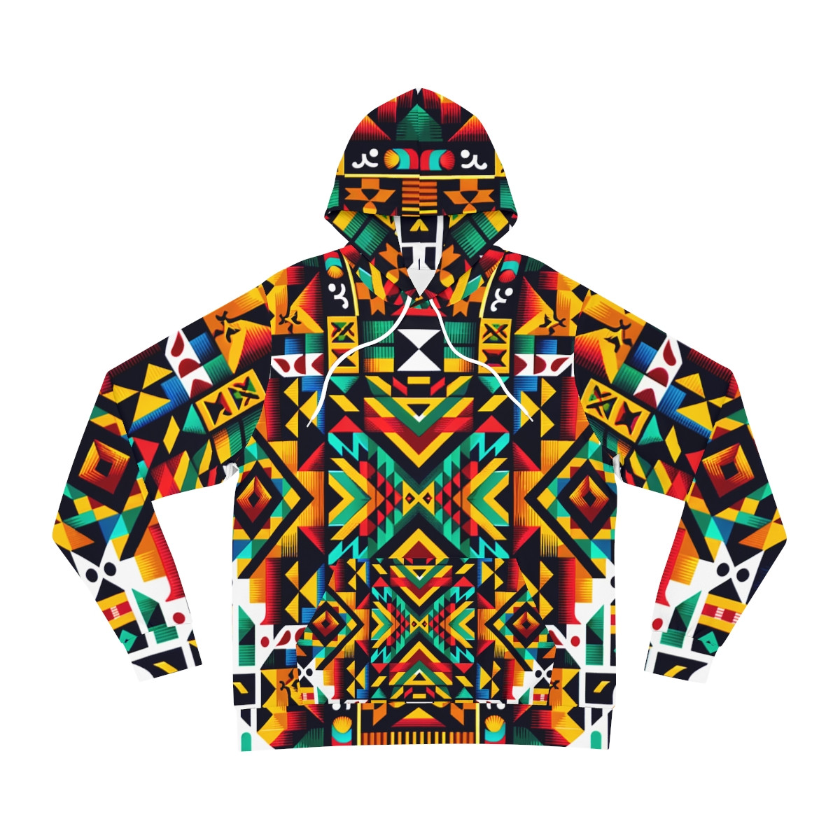 "Global Fusion Kente Cozy-Couture Hoodie"
