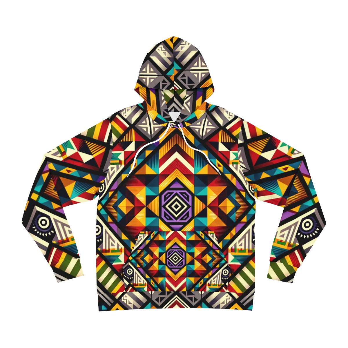 "AfroFusion Kente Kaleidoscope Unisex Hoodie"