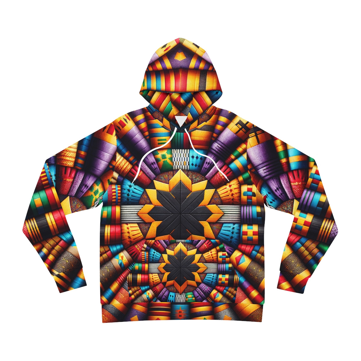 "Heritage Fusion Unisex Kente Hoodie"
