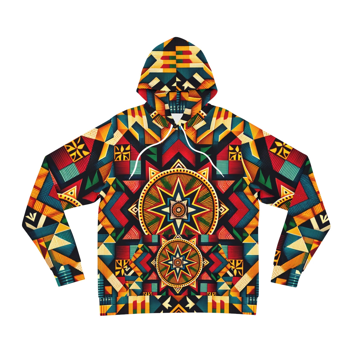 "Global Fusion Unisex Kente Couture Hoodie"