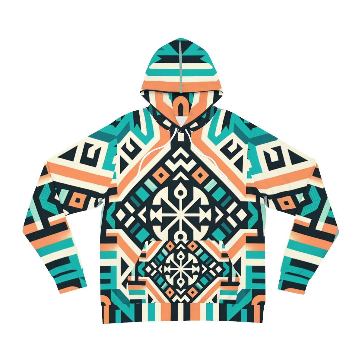 "AfroFusion Kente Kaleidoscope Unisex Hoodie"