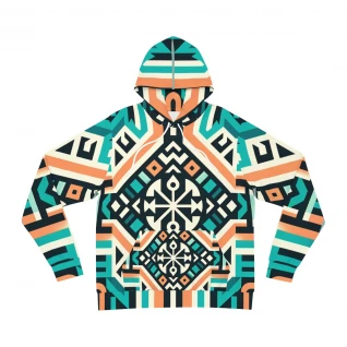 "AfroFusion Kente Kaleidoscope Unisex Hoodie"