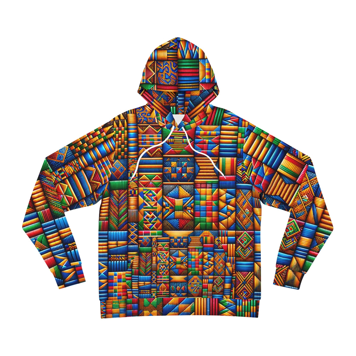 "Global Echoes Kente Fusion Hoodie"