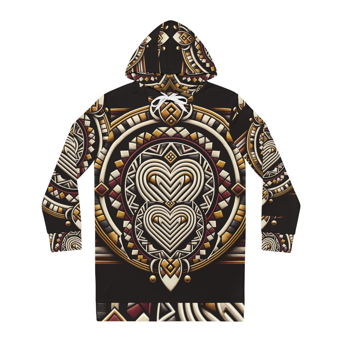 "Kente-Couture Women's Hoodie Dress"