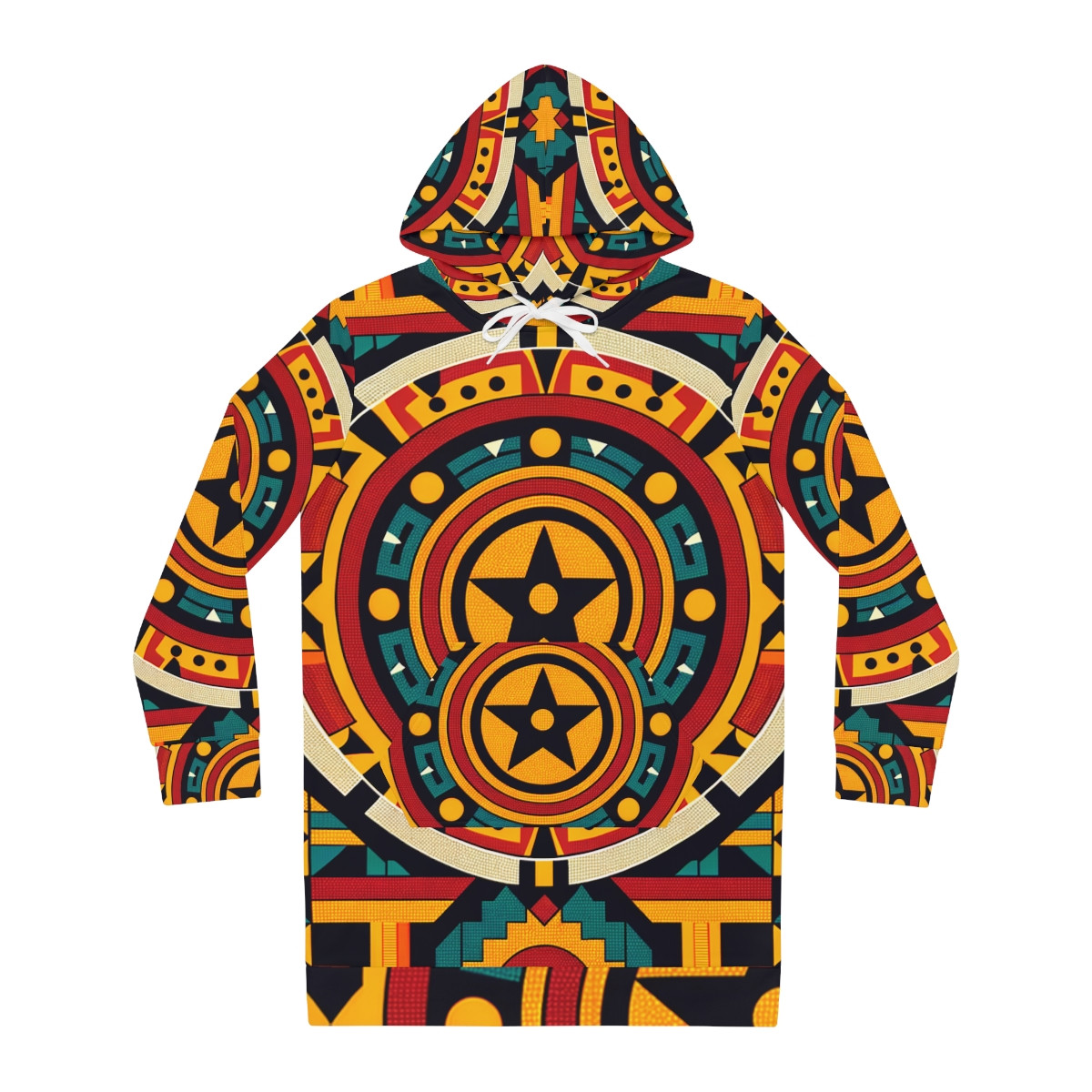 "Kente Carnival Women's Hoodie Dress"
