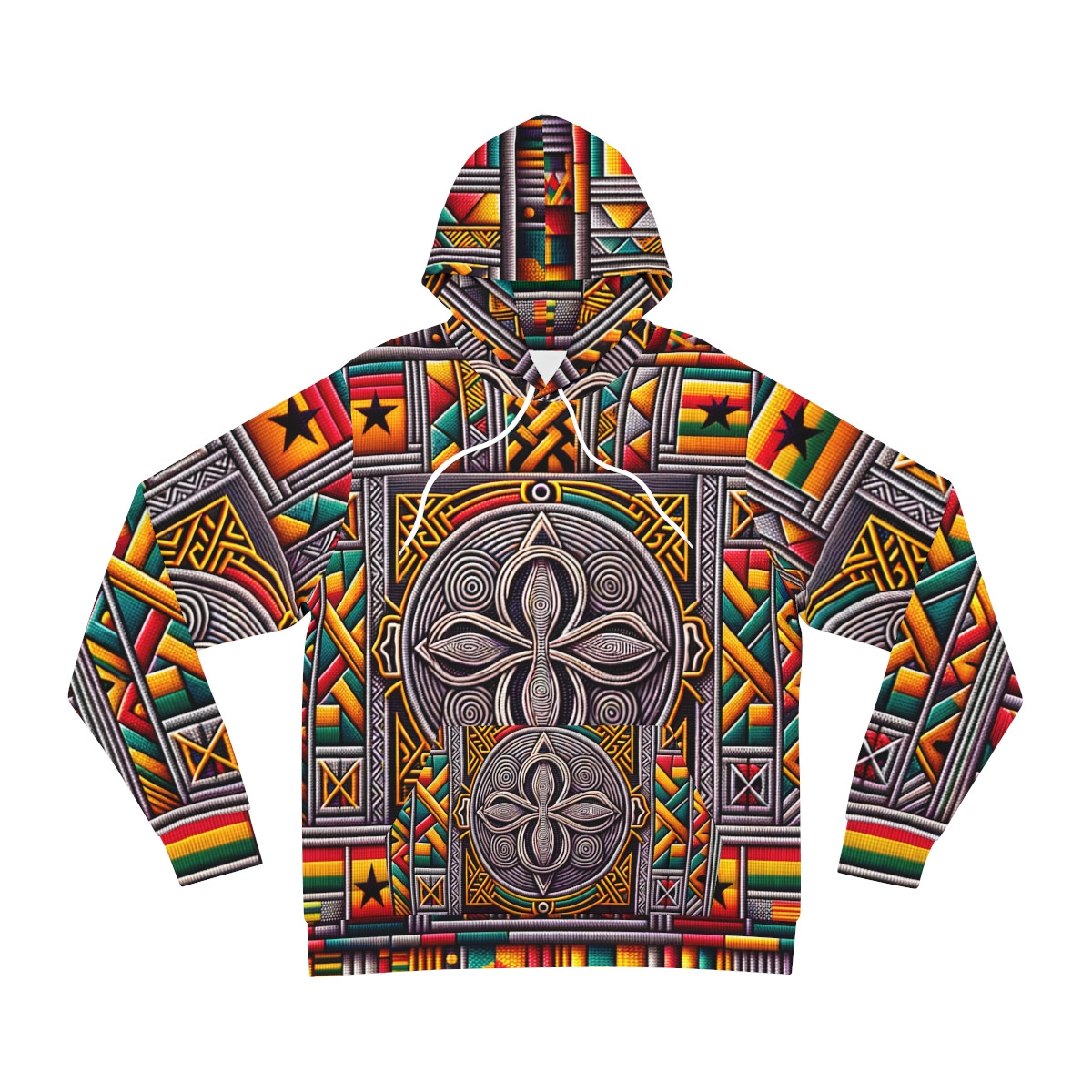 "Heritage Harmony Unisex Kente Hoodie"