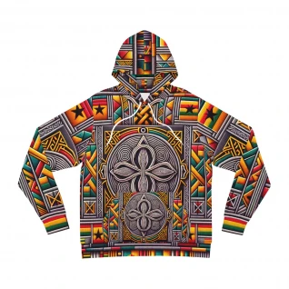 "Heritage Harmony Unisex Kente Hoodie"