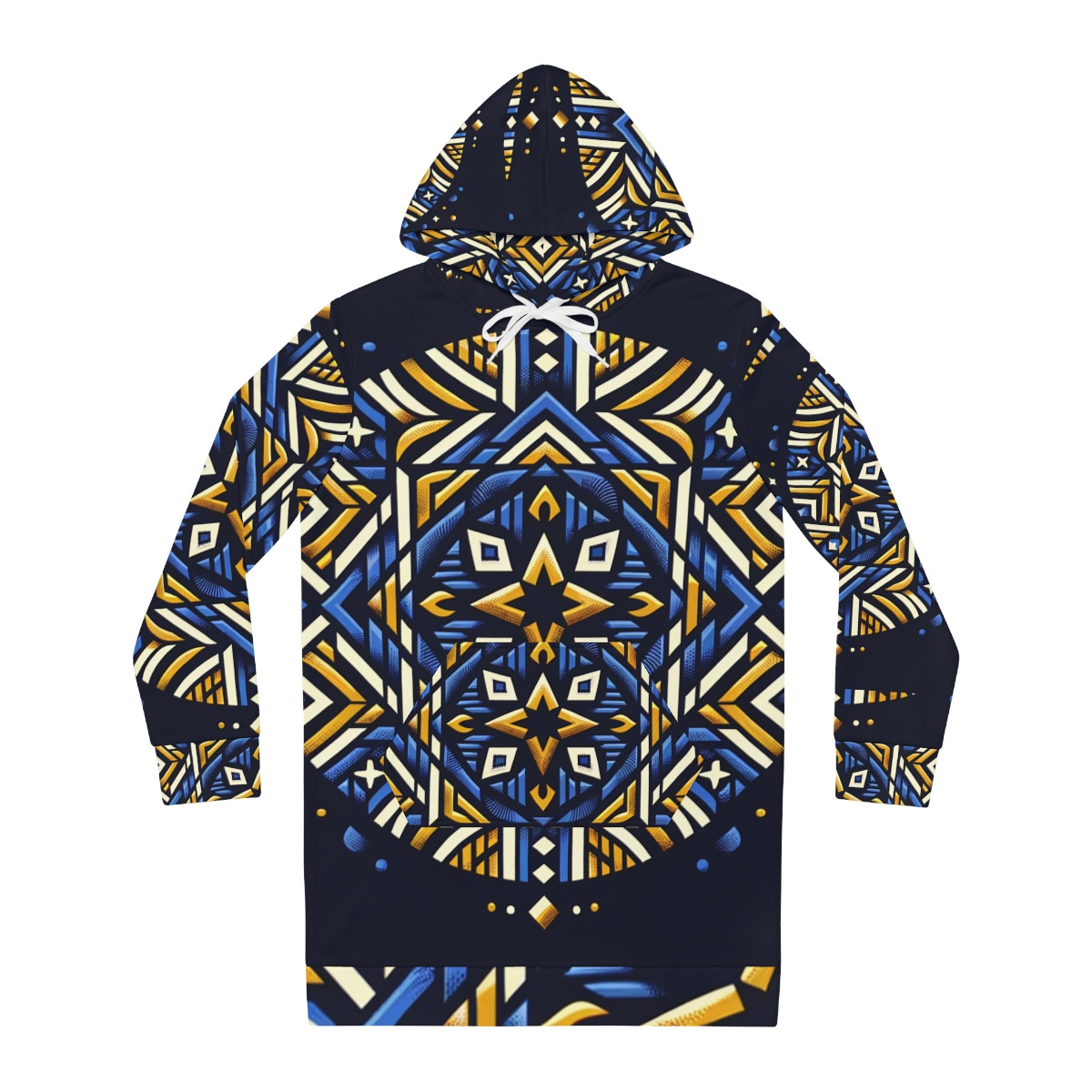 "Heritage Ensemble - Kente-inspired Women's Hoodie Dress"