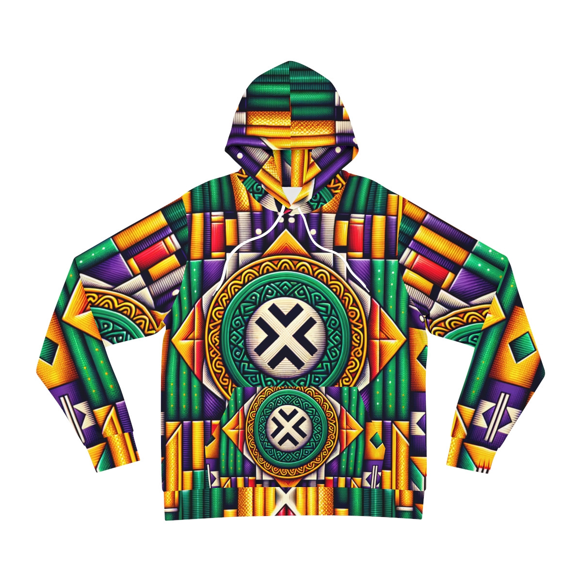 "AfroElegance Unisex Kente Hoodie"