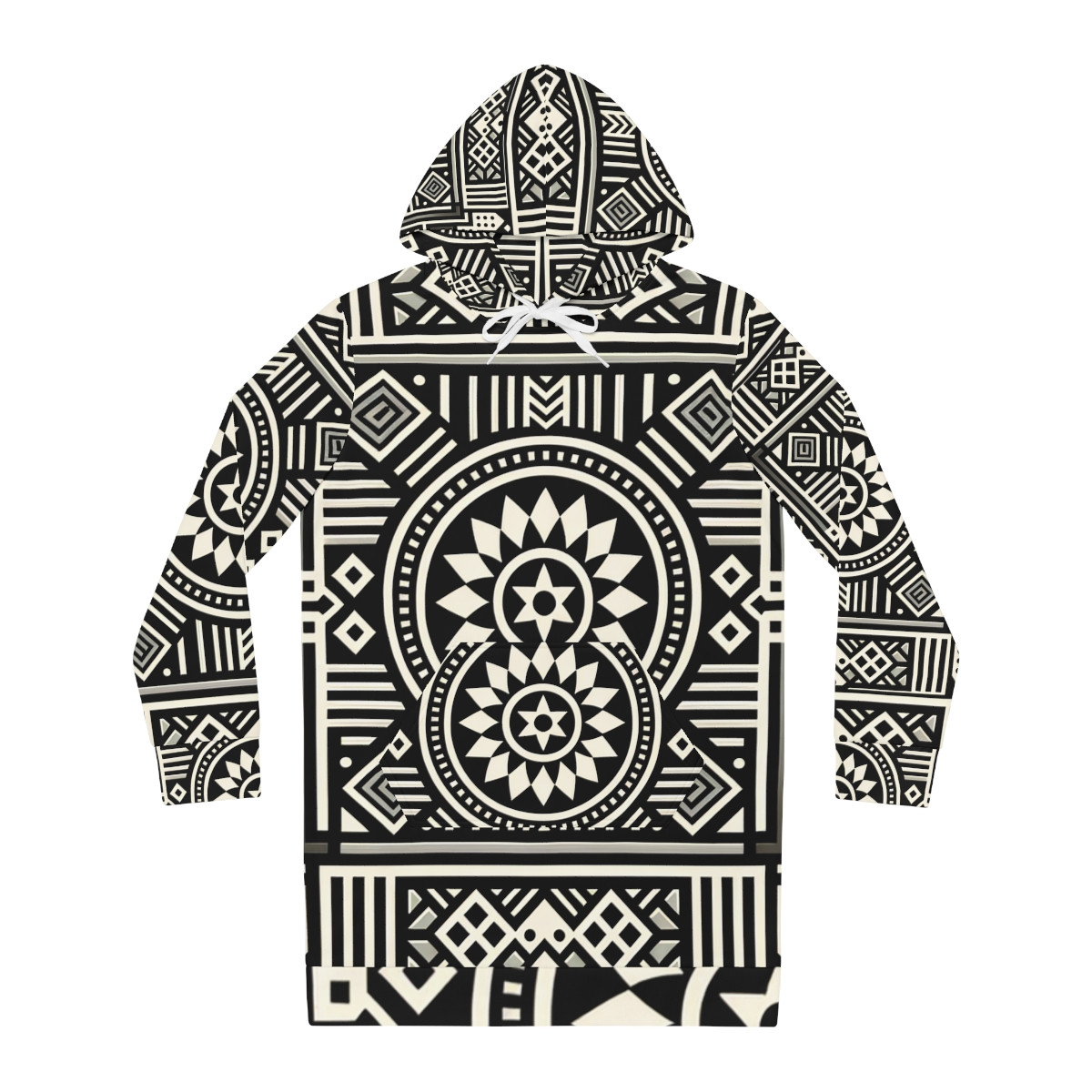 "African Elegance Kente Couture Hoodie Dress"