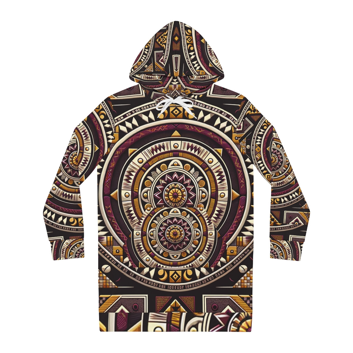 "Ashanti Elegance: Kente Couture Women's Hoodie Dress"
