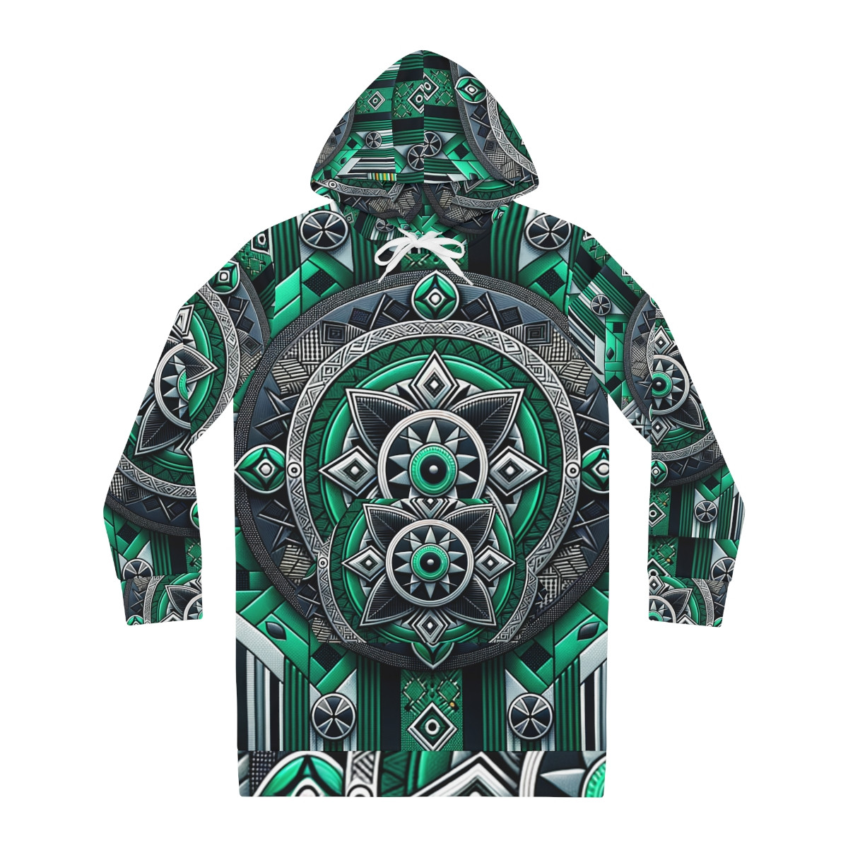 "Heritage Chic Kente Hoodie Dress"