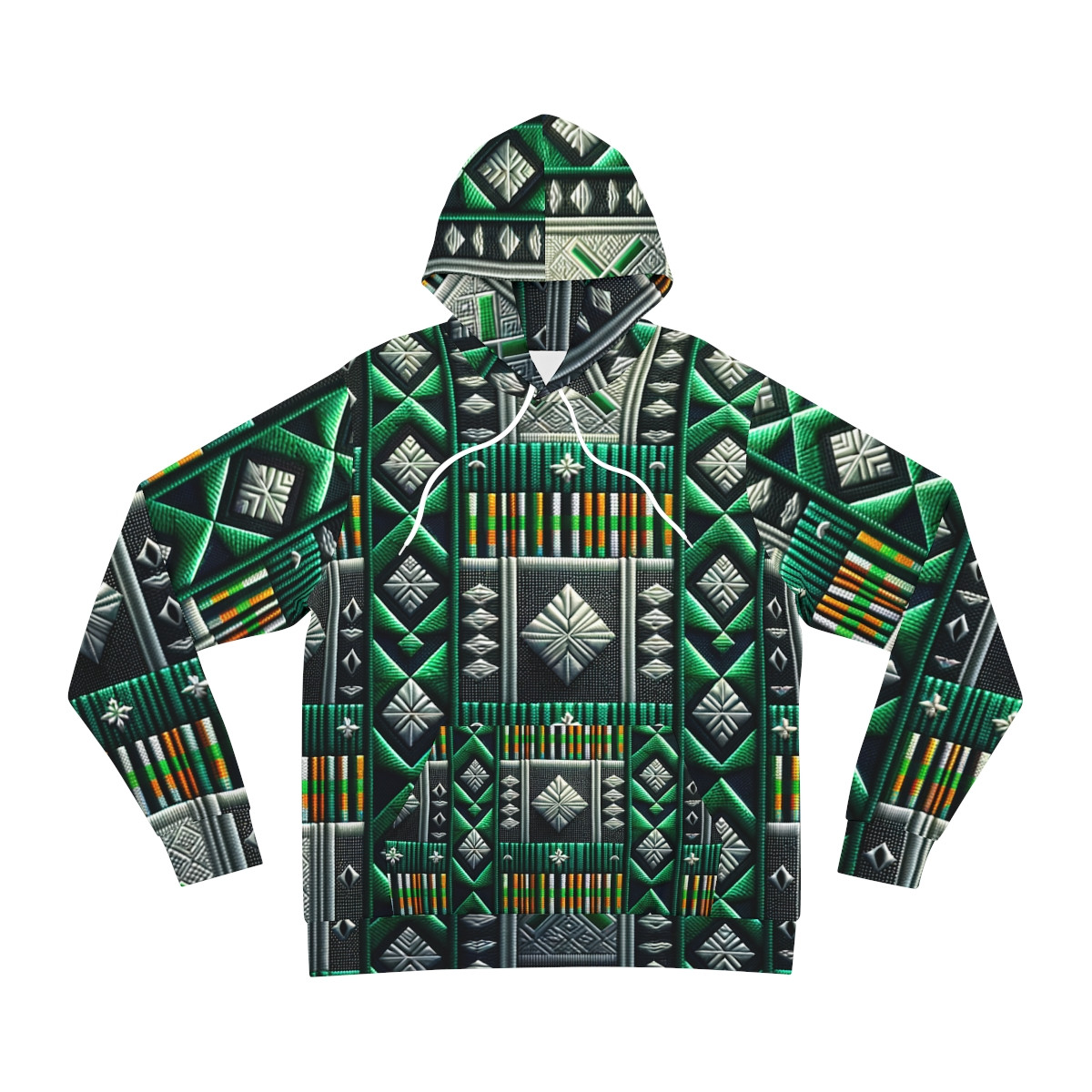 "Kente Kaleidoscope Unisex Fusion Hoodie"