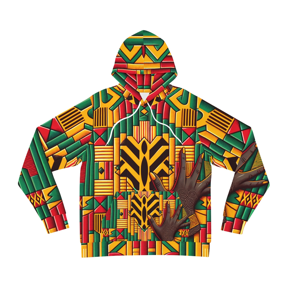 "AfroFusion Kente Kaleidoscope Unisex Hoodie"
