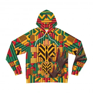 "AfroFusion Kente Kaleidoscope Unisex Hoodie"