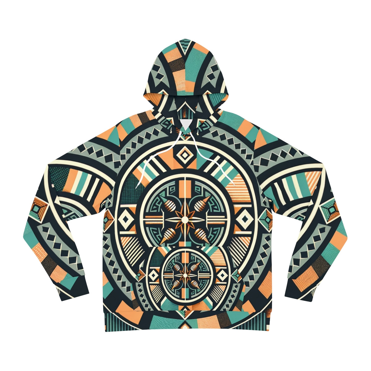 "Kente Kaleidoscope Unisex Fusion Hoodie"
