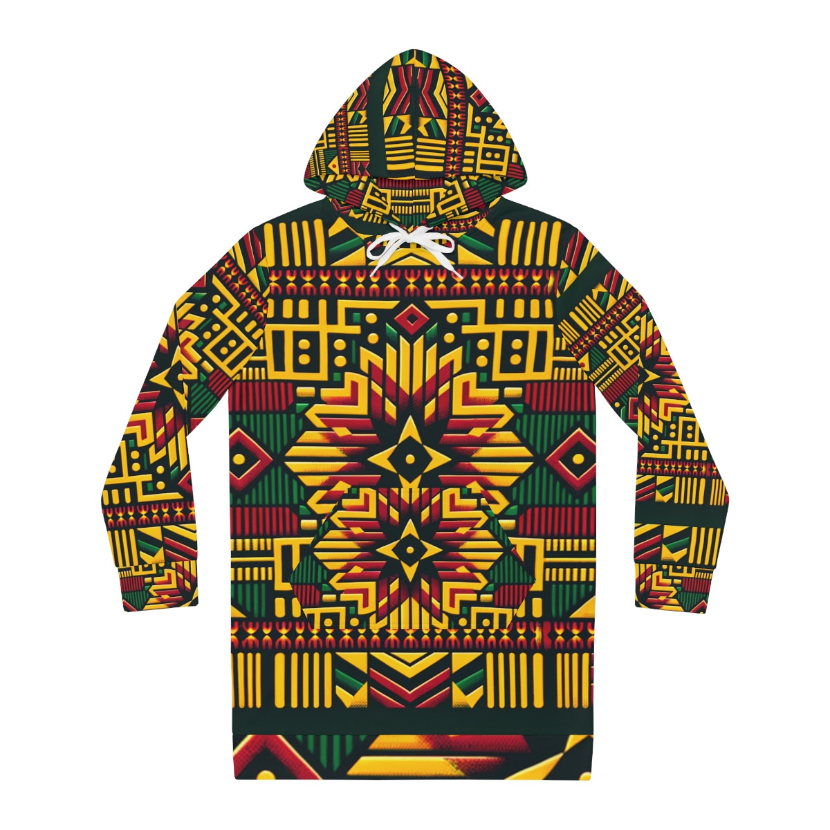 "AfroChic Kente Enchantment Women's Hoodie Dress"