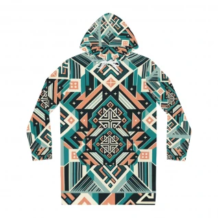 "AfroGlam Kente Couture Hoodie Dress"