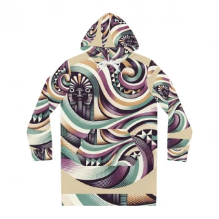 "AfroElegance: Kente-Aura Women's Hoodie Dress"