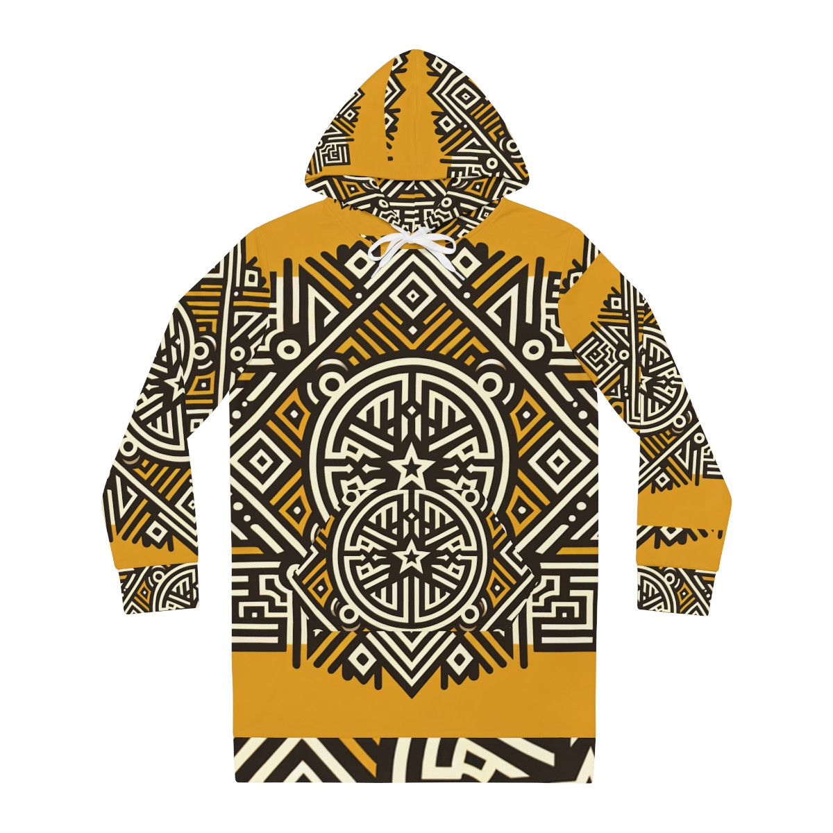 "Heritage Chic: Kente Fusion Hoodie Dress"