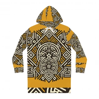 "Heritage Chic: Kente Fusion Hoodie Dress"