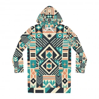 "AfroGlam Kente Charm Hoodie Dress"