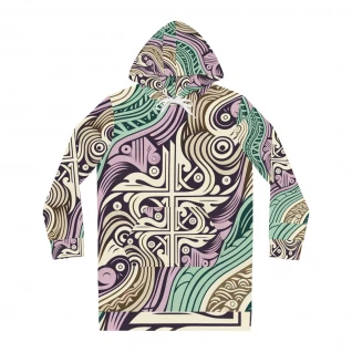 "AfroGlam Kente Fusion Women's Hoodie Dress"